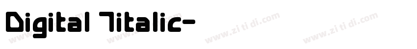 Digital 7italic字体转换